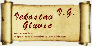 Vekoslav Gluvić vizit kartica
